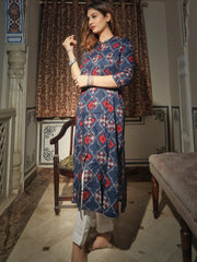 Eshani A-Line Printed Rayon Kurta - divenaworld.com
