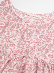 Eshani baby pink Cotton Peplum Top - Eshani world