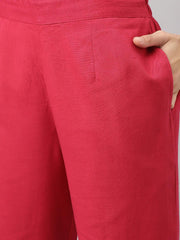 Eshani Cream Chanderi Floral Anarkali Kurta Pant Set with Dupatta - Eshani world