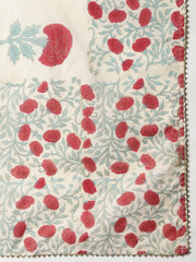 Eshani Cream Chanderi Floral Anarkali Kurta Pant Set with Dupatta - Eshani world