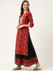 Eshani Floral Printed Cotton Kurta with Sharara Set