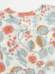 Eshani Women Floral Printed Pure Cotton Tunic With Trousers