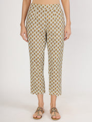 Eshani Green Floral Print Cotton Angrakha Kurta Pants set