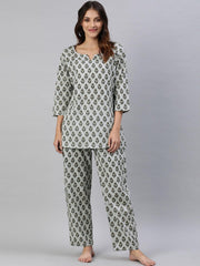 Eshani Grey Color Cotton Loungewear/Nightwear - Eshani world