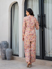 Eshani Purple Multi Floral Printed Rayon Co-ord Set