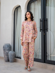 Eshani Purple Multi Floral Printed Rayon Co-ord Set