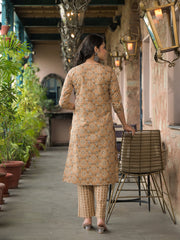 Eshani Brown Cotton Kurta Pant with Dupatta