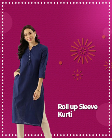 Roll up Sleeve Kurti