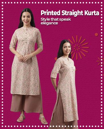 Printed Straight Kurta