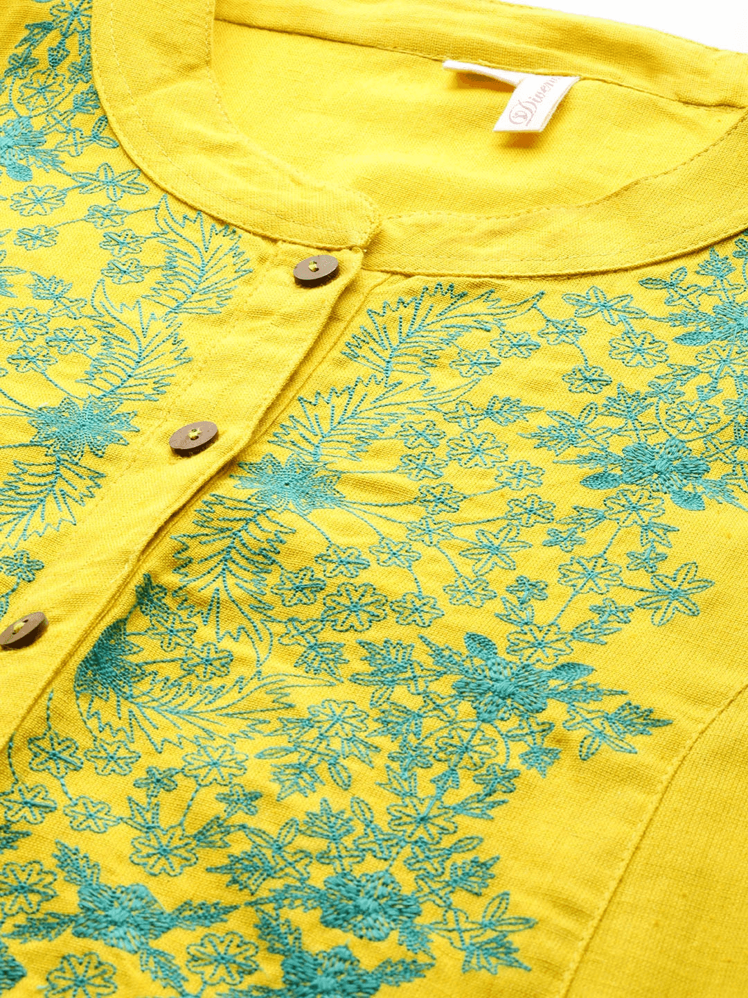 Plus Size Women's Yellow Regular A-Line Calf Long Kurta - Eshani world