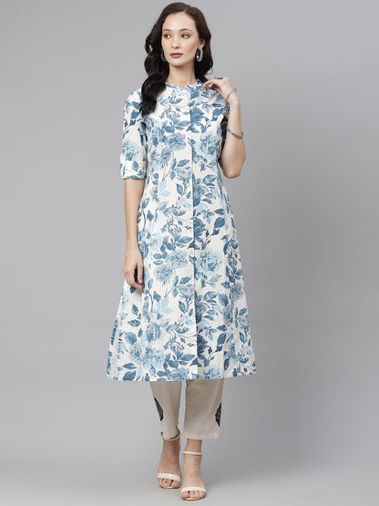 Eshani Floral Print Cotton Kurta - Eshani world