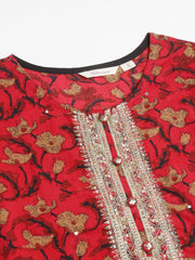 Eshani Floral Printed Cotton Kurta with Sharara Set