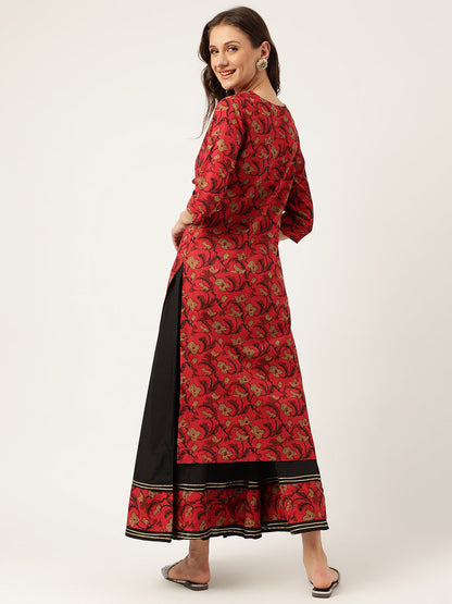 Eshani Floral Printed Cotton Kurta with Sharara Set