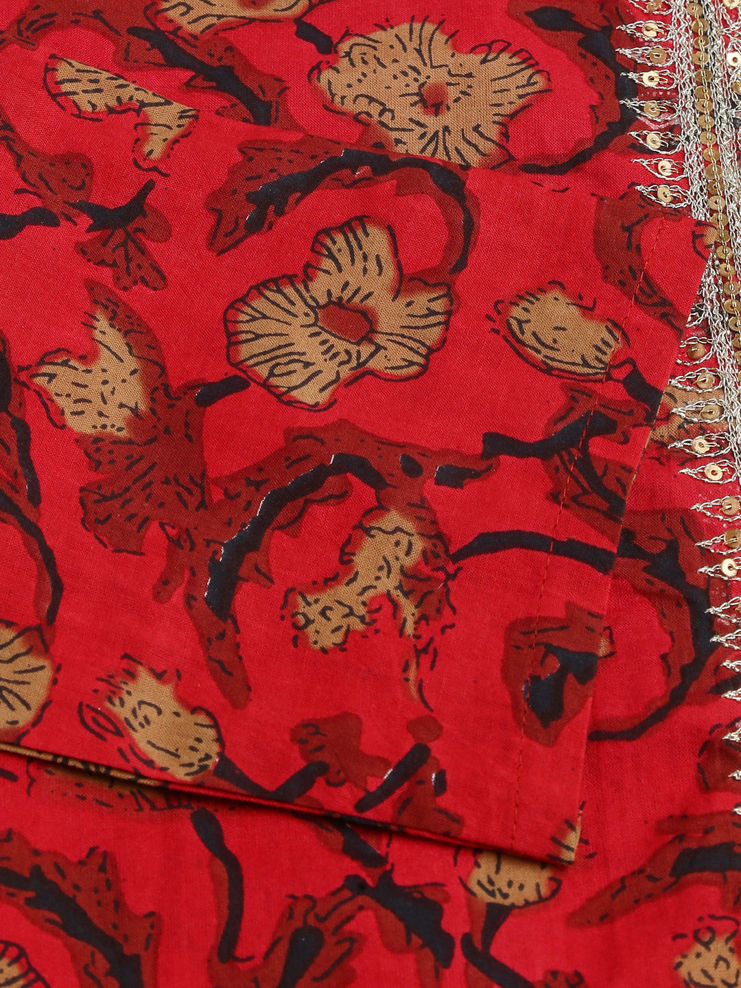 Eshani Floral Printed Cotton Kurta with Sharara Set
