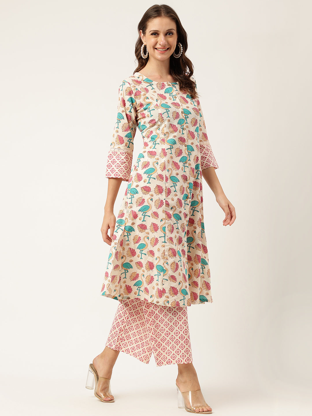 Eshani Floral Cotton Kurta with Trouser set