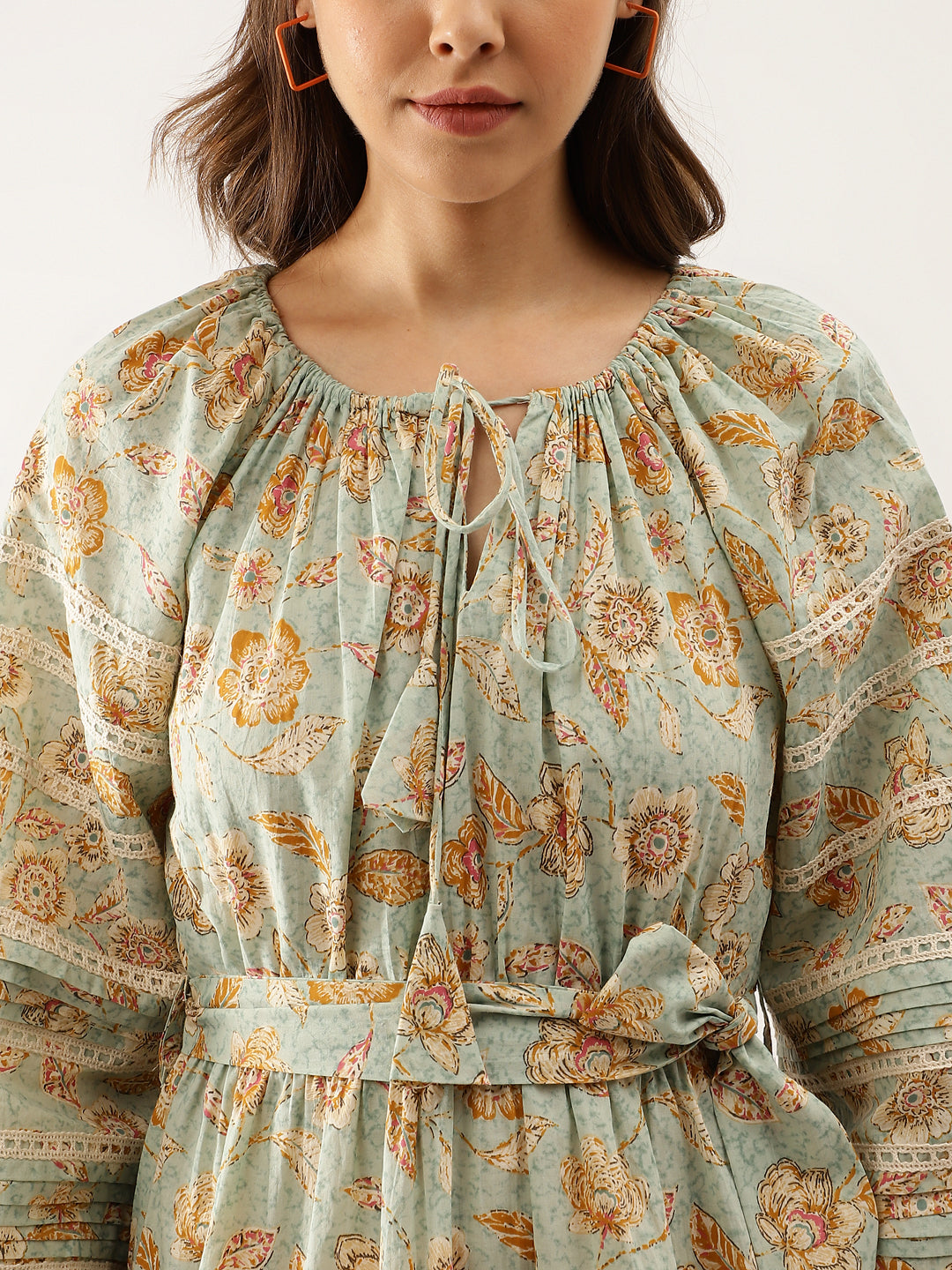 Eshani Sky Blue Floral Dress