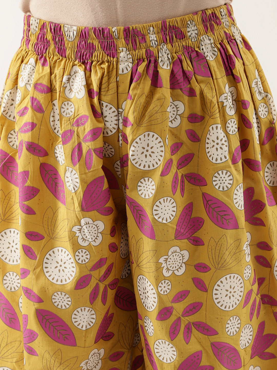 Eshani Mustard Floral Print Cotton Co-ord Set