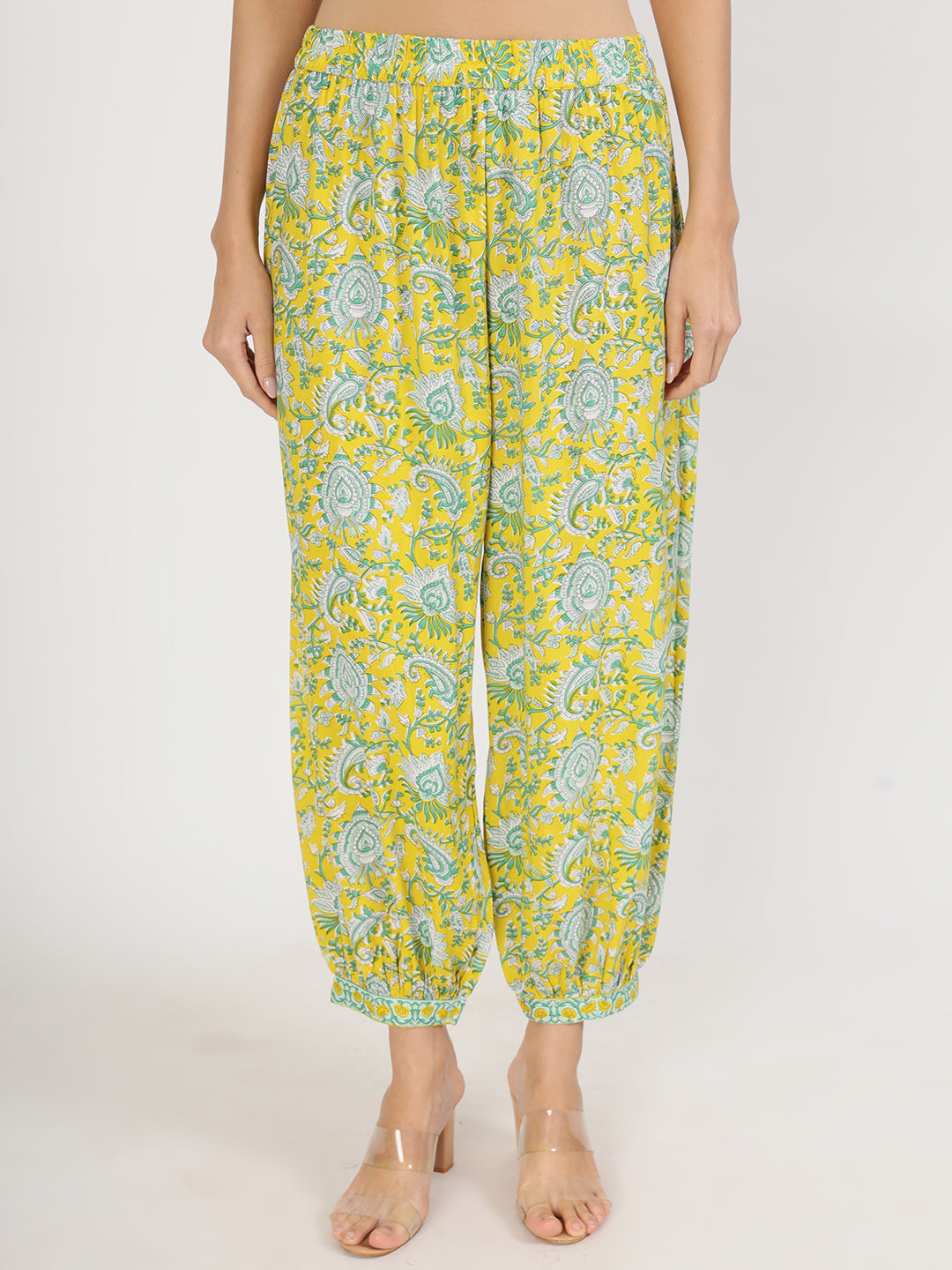 Eshani Mustard Floral Print Rayon Co-ord set